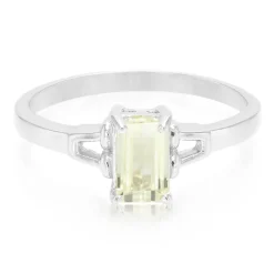 Kanariengelber Kunzit-Silberring