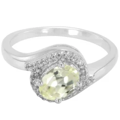 Kanariengelber Kunzit-Silberring