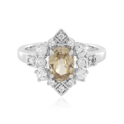 Kanariengelber Zirkon-Silberring