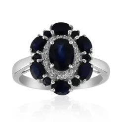 Kanchanaburi-Saphir-Silberring