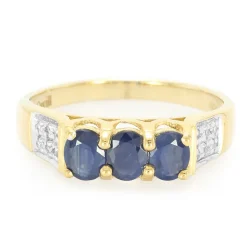 Kanchanaburi-Saphir-Silberring