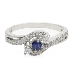 Kanchanaburi-Saphir-Silberring