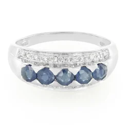 Kanchanaburi-Saphir-Silberring