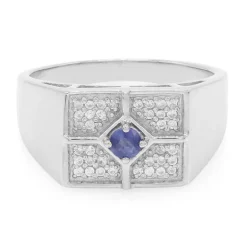 Kanchanaburi-Saphir-Silberring