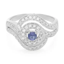 Kanchanaburi-Saphir-Silberring