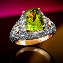 Kaschmir-Peridot-Goldring (SUHANA)