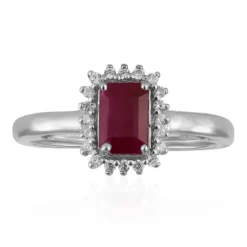 Kenianischer Rubin-Silberring