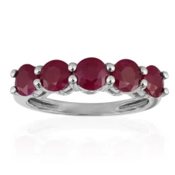 Kenianischer Rubin-Silberring