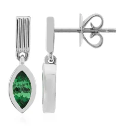 Kenianischer Tsavorit-Silberohrringe (Pallanova)
