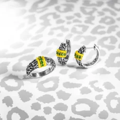 Kenianischer Tsavorit-Silberohrringe (Remy Rotenier)