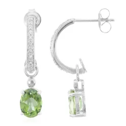 Kiwi-Topas-Silberohrringe