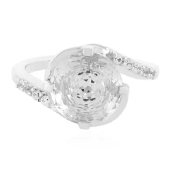 Königlicher Weißer Topas-Silberring (PHANTASIA)