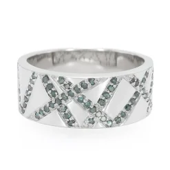 Königsblauer Diamant-Silberring