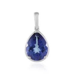 Kobaltblauer Topas-Silberanhänger