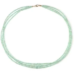 Kolumbianischer Smaragd-Goldhalskette