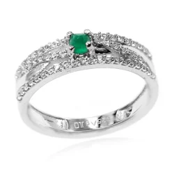 Kolumbianischer Smaragd-Silberring