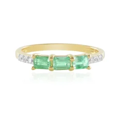 Kolumbianischer Smaragd-Silberring