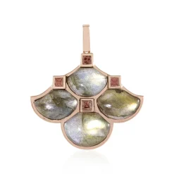 Kupferfarbener Maniry-Labradorit-Silberanhänger (KM by Juwelo)