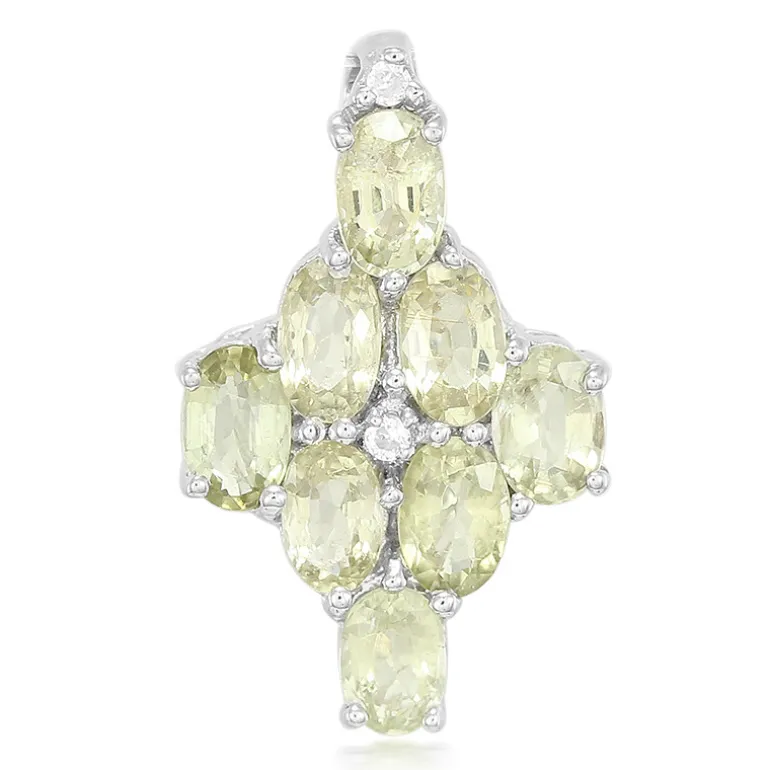 Kupfer-Turmalin-Silberanhänger