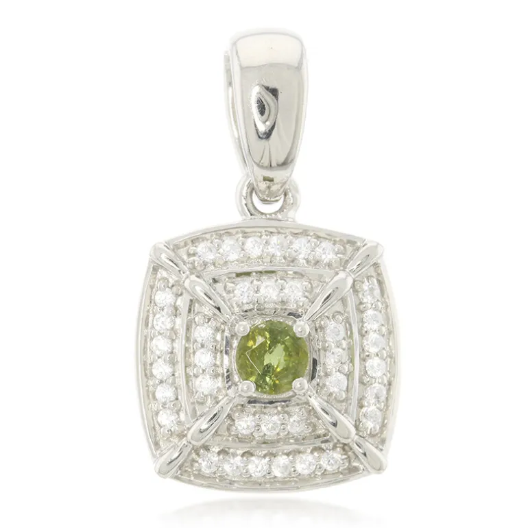 Kupfer-Turmalin-Silberanhänger