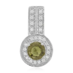 Kupfer-Turmalin-Silberanhänger