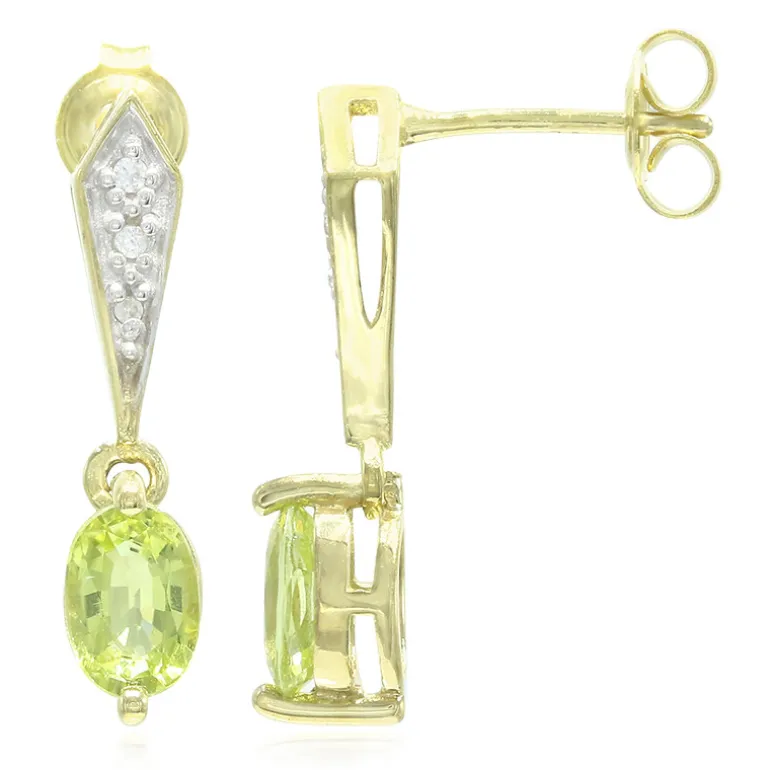 Kupfer-Turmalin-Silberohrringe