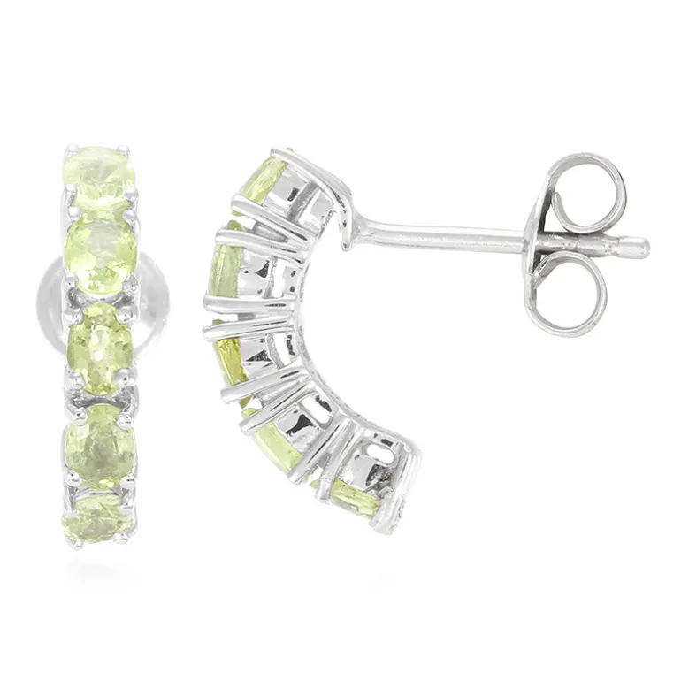 Kupfer-Turmalin-Silberohrringe