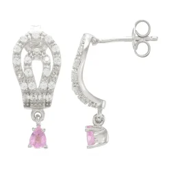 Kupfer-Turmalin-Silberohrringe