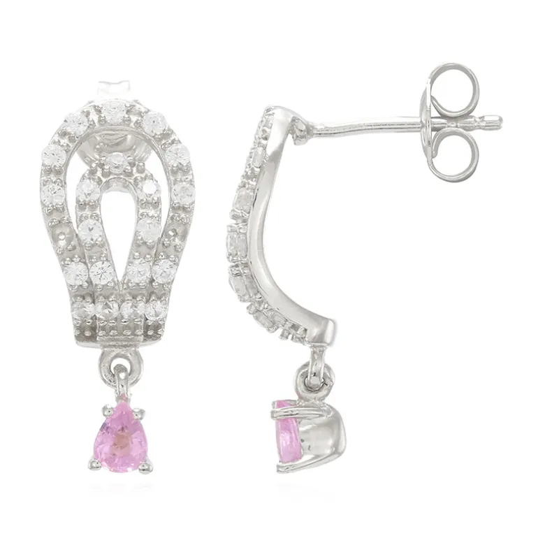 Kupfer-Turmalin-Silberohrringe