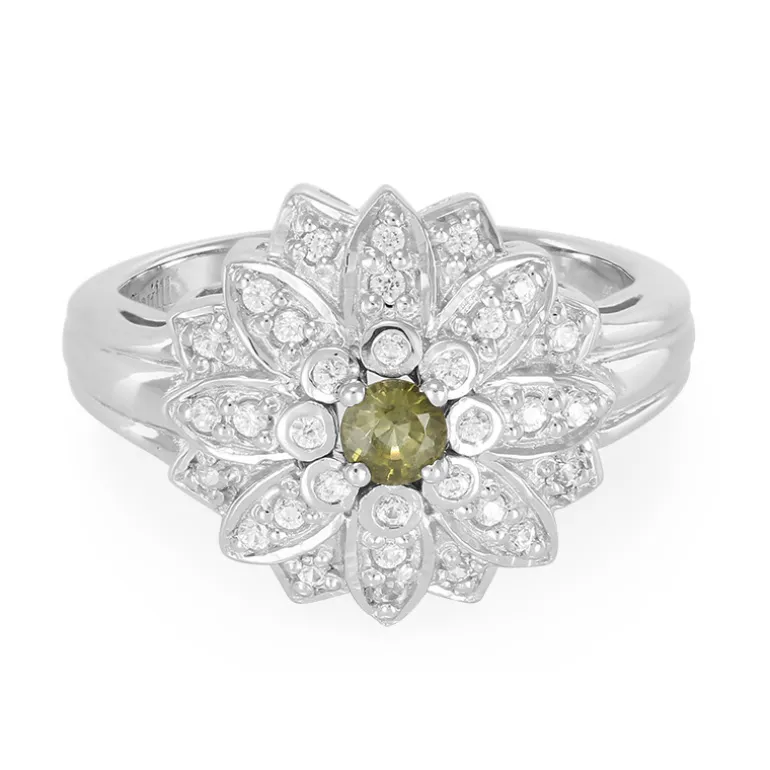 Kupfer-Turmalin-Silberring