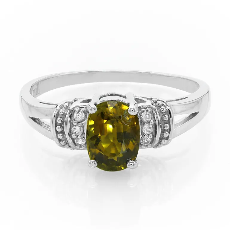 Kupfer-Turmalin-Silberring