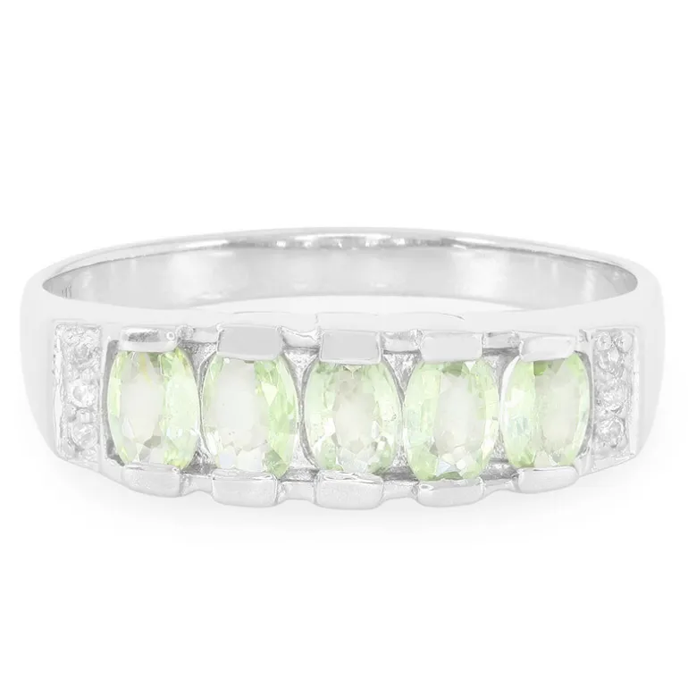 Kupfer-Turmalin-Silberring