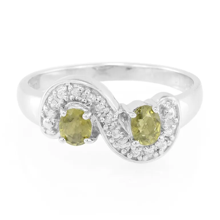 Kupfer-Turmalin-Silberring