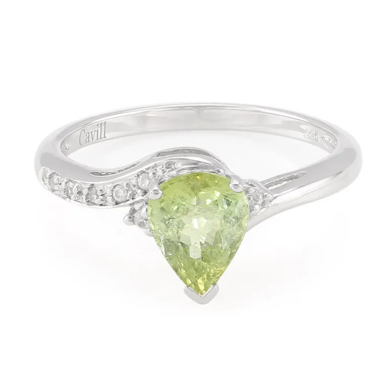 Kupfer-Turmalin-Silberring