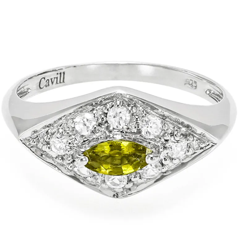 Kupfer-Turmalin-Silberring