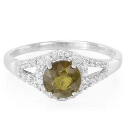 Kupfer-Turmalin-Silberring