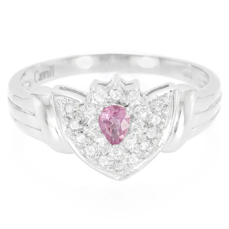 Kupfer-Turmalin-Silberring