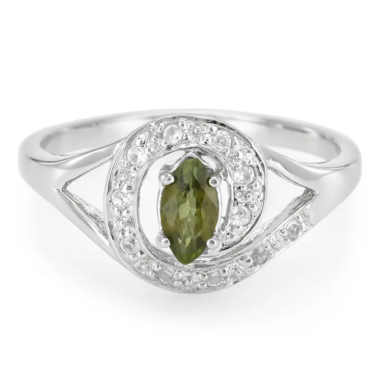 Kupfer-Turmalin-Silberring