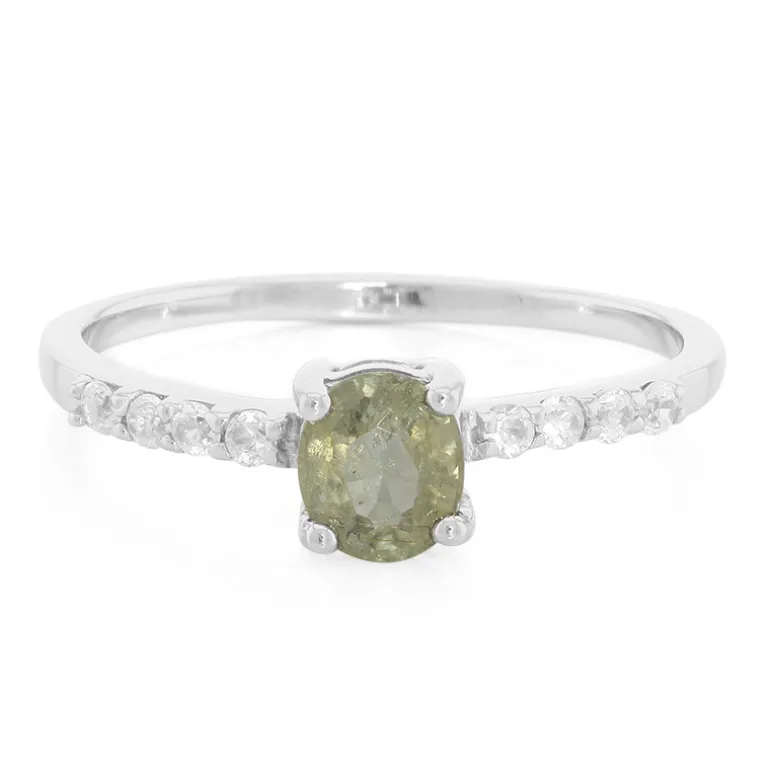 Kupfer-Turmalin-Silberring