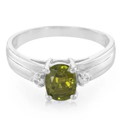 Kupfer-Turmalin-Silberring