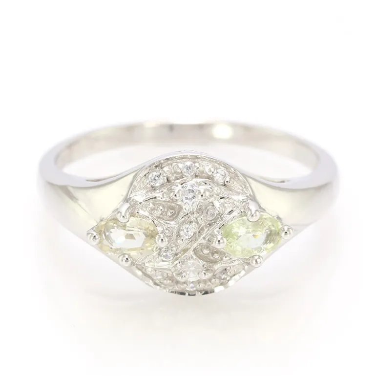 Kupfer-Turmalin-Silberring