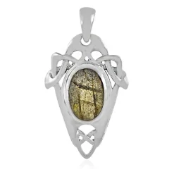 Labradorit-Silberanhänger