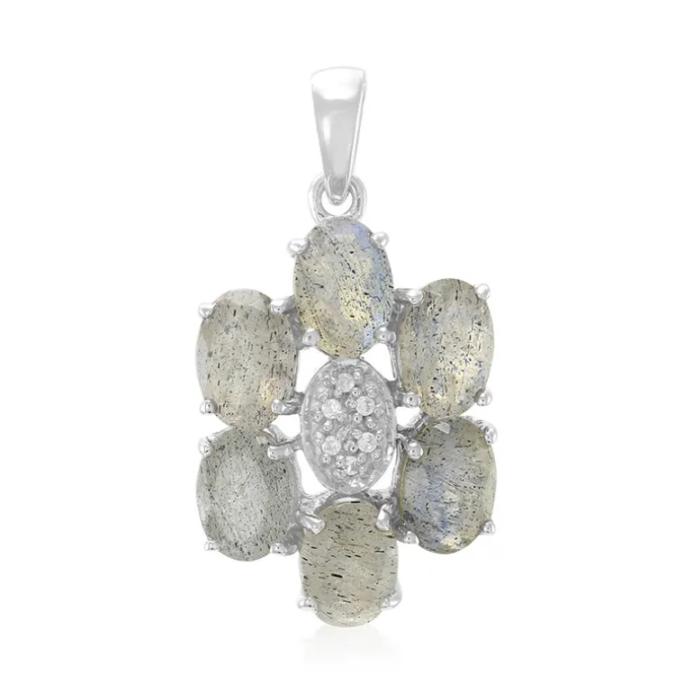 Labradorit-Silberanhänger