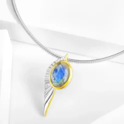 Labradorit-Silberanhänger