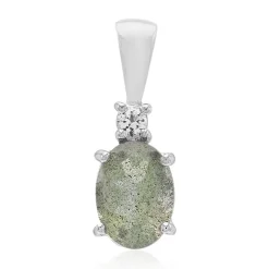 Labradorit-Silberanhänger