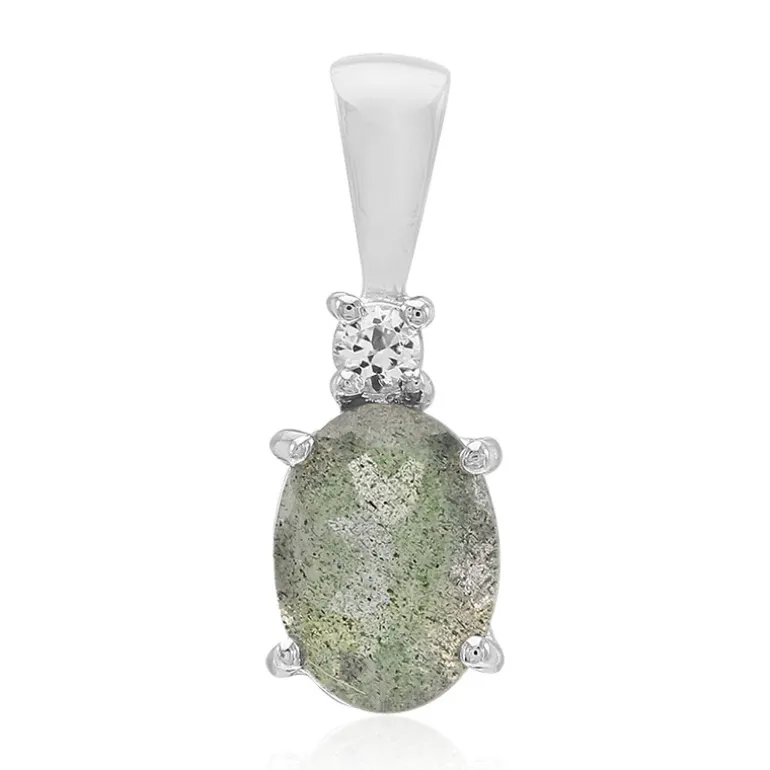 Labradorit-Silberanhänger