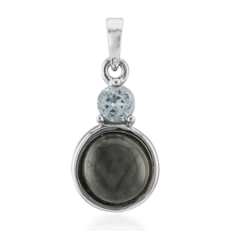 Labradorit-Silberanhänger