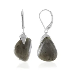 Labradorit-Silberohrringe