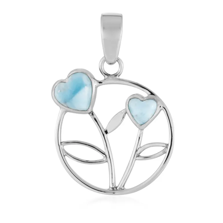 Larimar-Silberanhänger