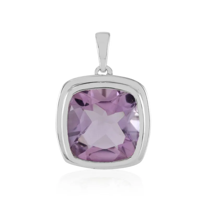 Lavendel-Amethyst-Silberanhänger